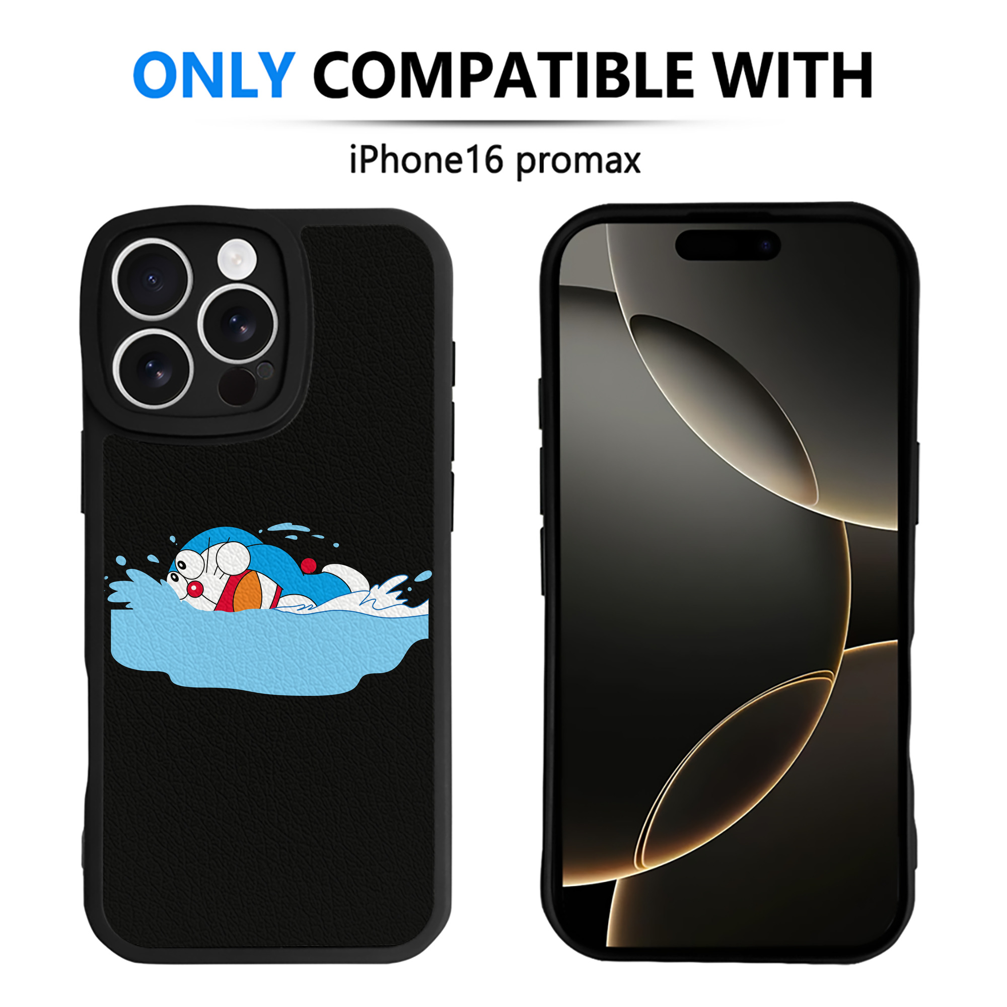 （画像用） ドラえもん Doraemon 【iPhone 16シリーズ対応】シリコンスマホケース（レザー調） 材質：シリコン